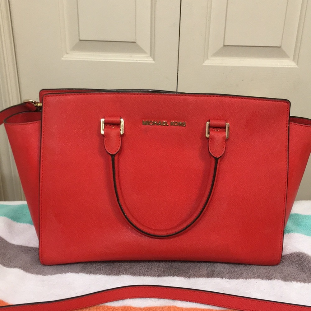 Red Michael Kors bag